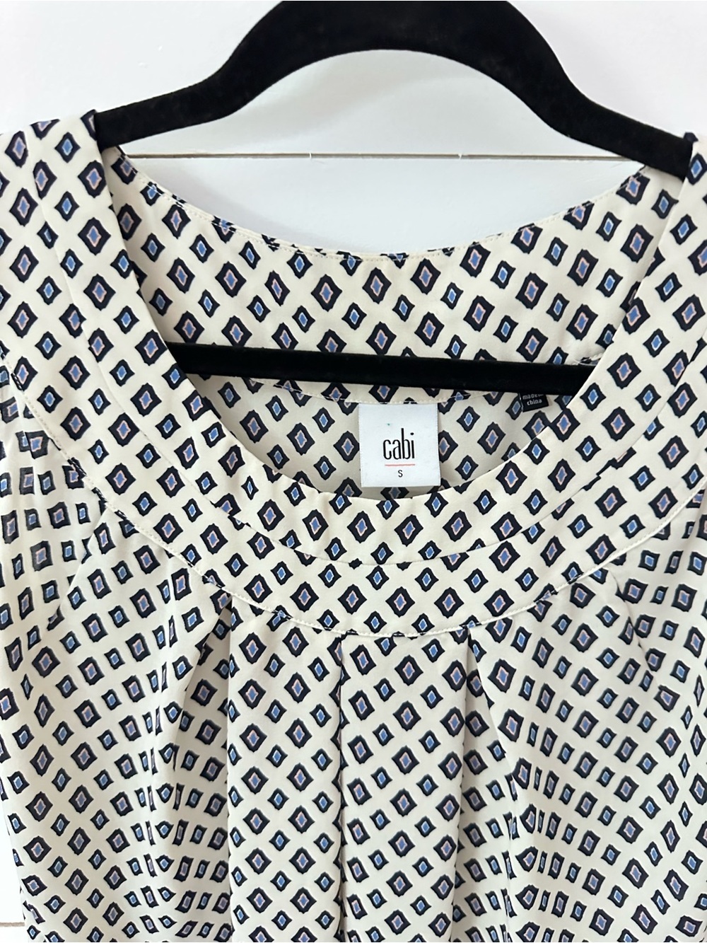 Cabi S #3272 cleo geometric diamond print retro tank coastal workwear classic - Picture 7 of 13